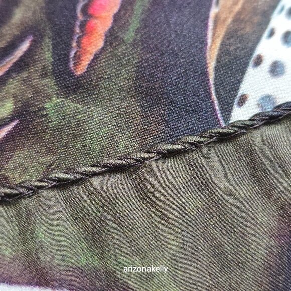 {{{RARE}}} Sergio Bustamante Silk Seashell Scarf - Picture 13 of 14